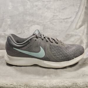 Nike Revolution 4 Women’s Running Shoes Gray Aqua Blue 8.5W AH8799-004